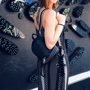 12th Tribe Black Studded Mini Backpack